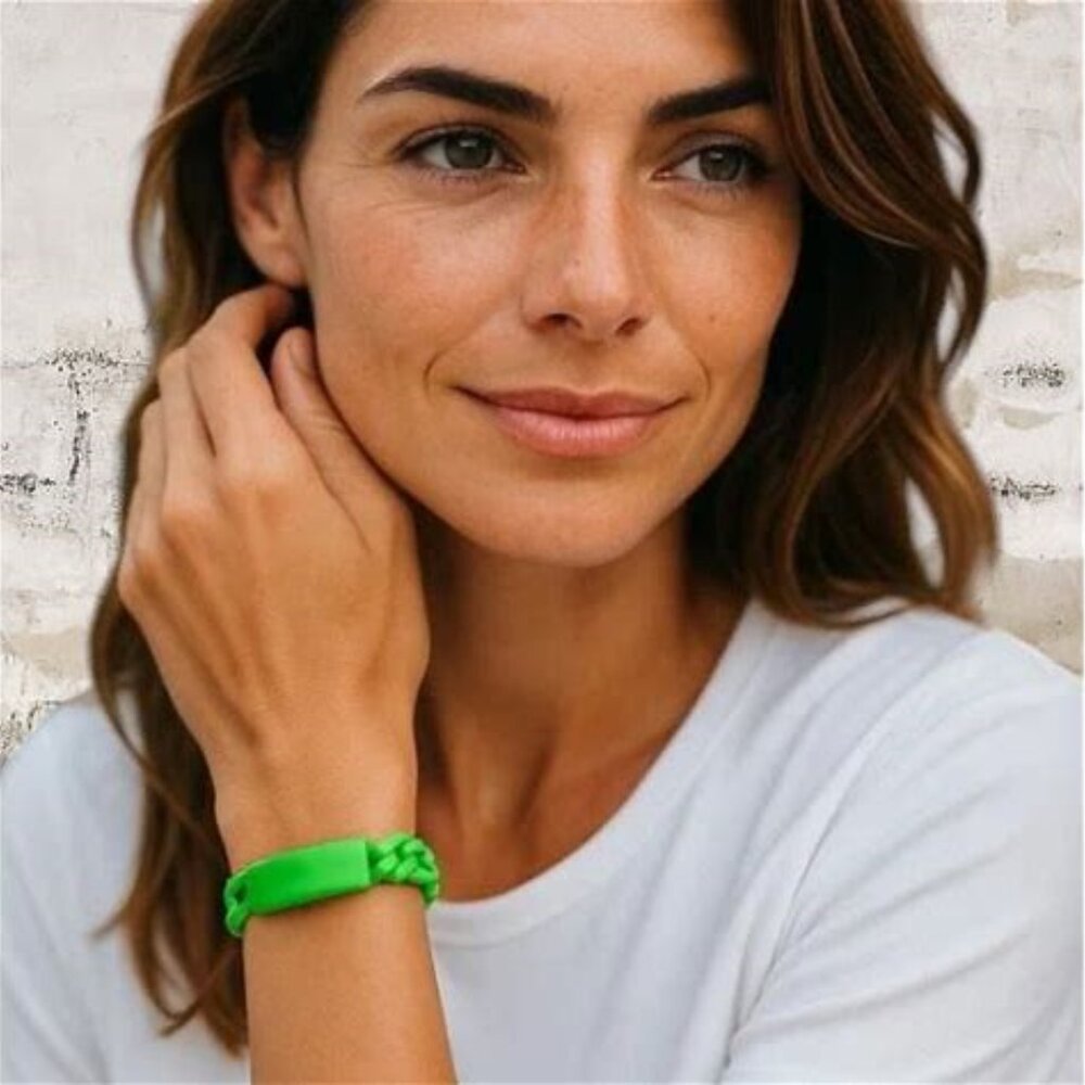 MARC by MARC JACOBS | Toucan Green Silicone Link Bracelet  - NWT